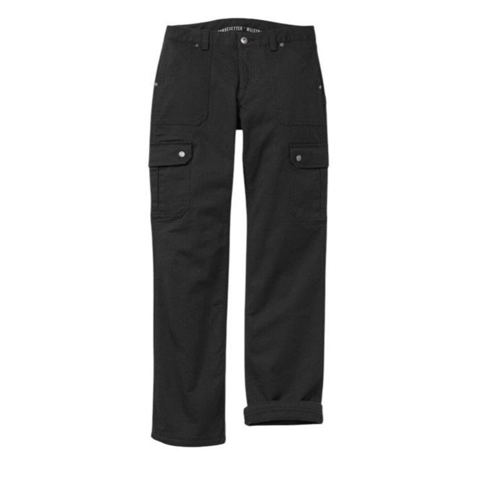 Duluth Fleece Lined Cargo Work Pants Fire Hose Black Women Size 8 EUC